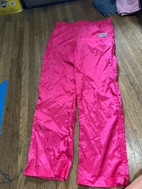 Adidas Pink Nylon Track Pants girls
